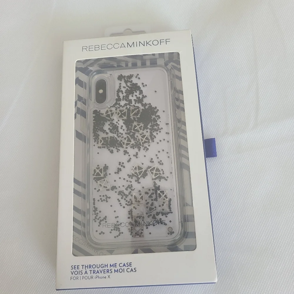Rabecca Minkoff See Through Me Case For IPhone X in Liquid Glitter